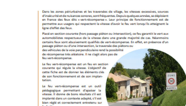 Feux vert-récompense