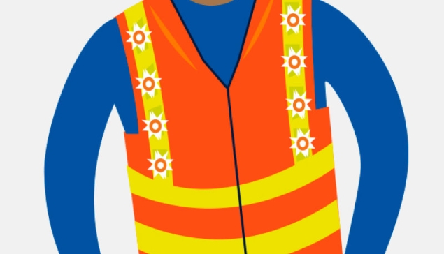 Gilet haute visibilité à led
