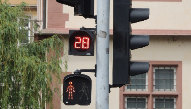 Décompteur de temps aux passages piétons