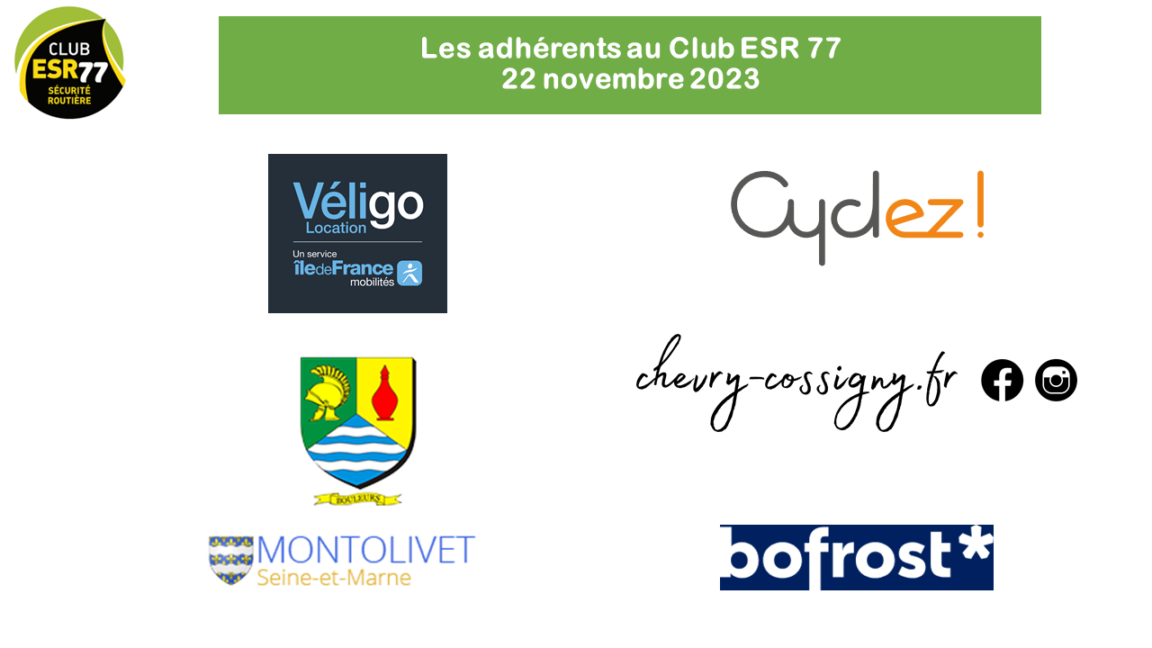 6 nouveaux adhérents le 22 novembre 2023